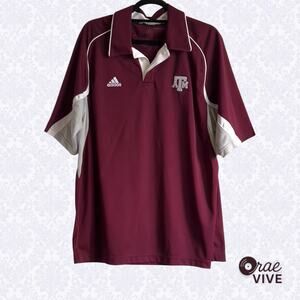 Texas A&M Aggies Adidas CLIMACOOL Performance Polo Shirt - Men's XL